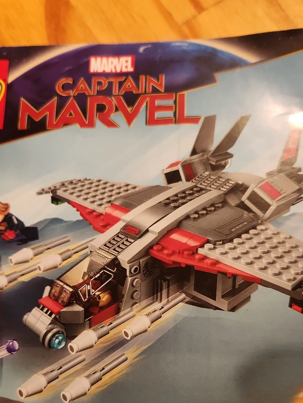 Marvel Grey and White Kids Toy Aircraft Playset with Mini Figures